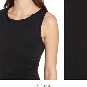 COPY - BLACK  Leith ruched bodycon tank dress SIZE SMALL